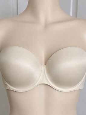 Cacique 46C Nude Strapless Underwire Bra Plus Size